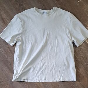 Zara Oversized Women's Cream Short Sleeve Tee